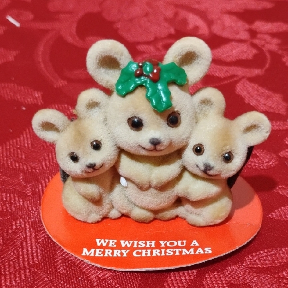 George Good Flocked Mouse Figurine 1970's